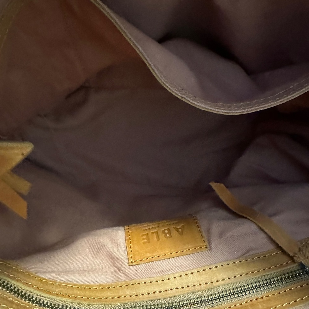 ABLE XL COGNAC COLORED Shoulder Bag w/Matching Wallet - Picture 6 of 9